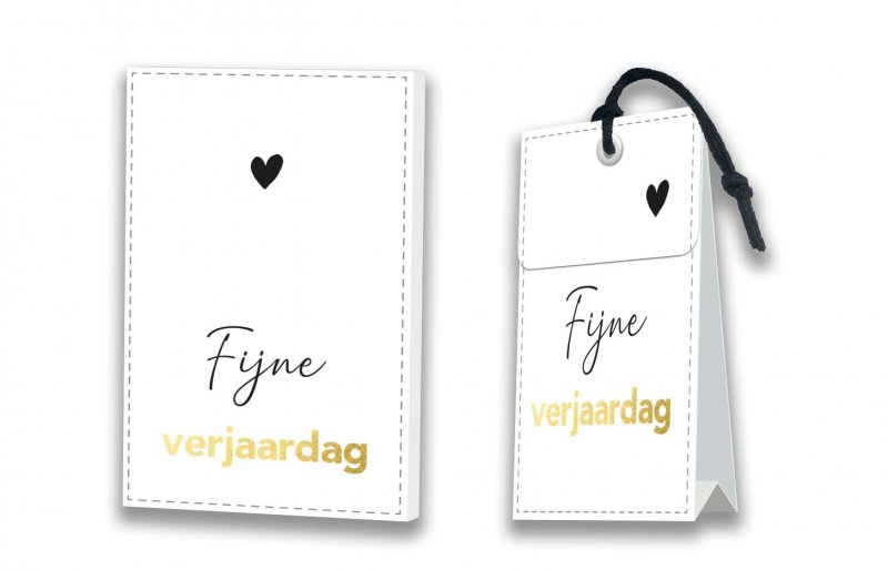 Zwart & Wit met een vleugje goud Fijne verjaardag