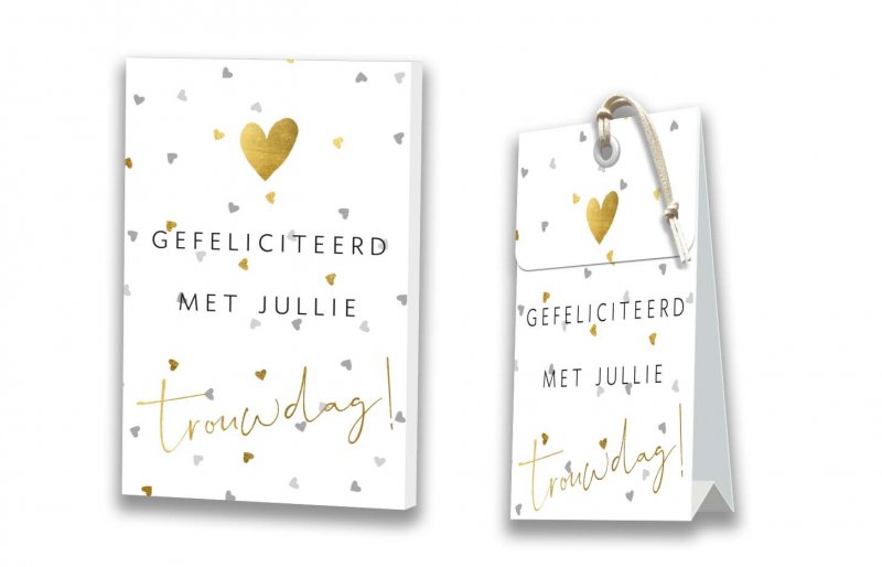 ZWART & WIT MET EEN VLEUGJE GOUD Gefeliciteerd met jullie trouwdag!