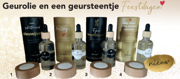 Geursteen met olie ♥ Feestdagen " Leef, geniet, dans, sprankel en straal - Afbeelding 2