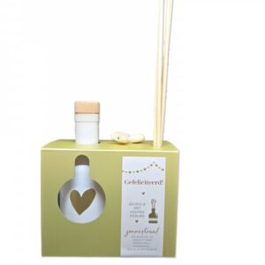 Geurstokjes ♥ “Gefeliciteerd!”  Gold Collection
